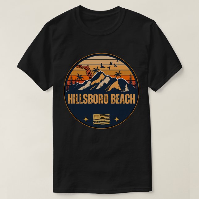 Camiseta Hillsboro Beach, Flórida  (Frente do Design)
