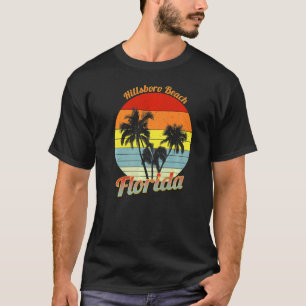 Camiseta Hillsboro Beach Florida Retro Tropical Palm Trees