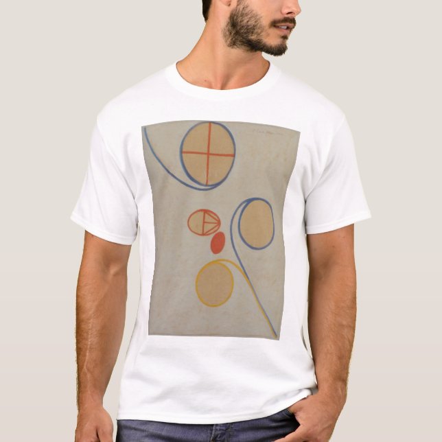 Camiseta Hilma Af Klint, Estrela de Sete Pontos No2, Abstra (Frente)