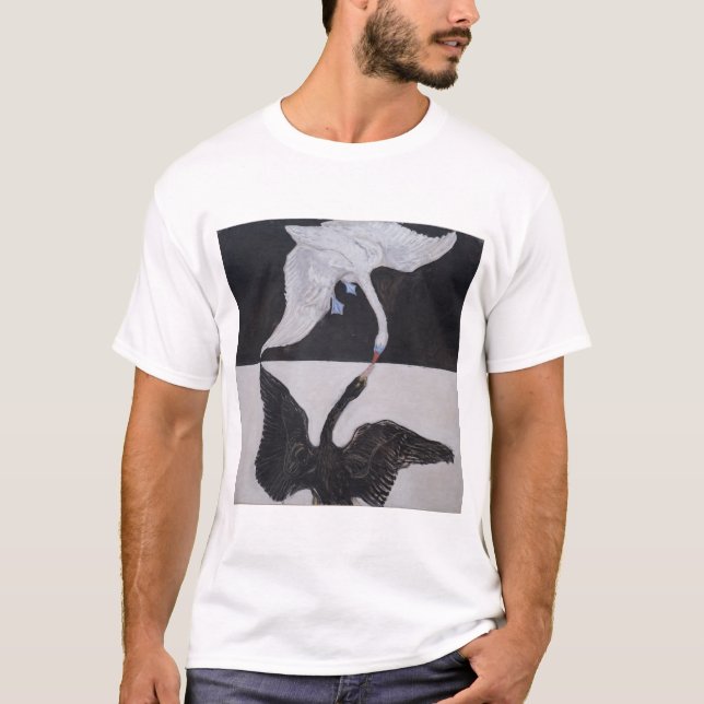 Camiseta Hilma Af Klint, The Swan No.1, Abstrato Art (Frente)