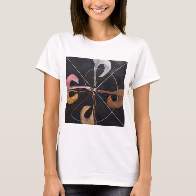 Camiseta Hilma Af Klint, The Swan No.7, Abstrato Art (Frente)