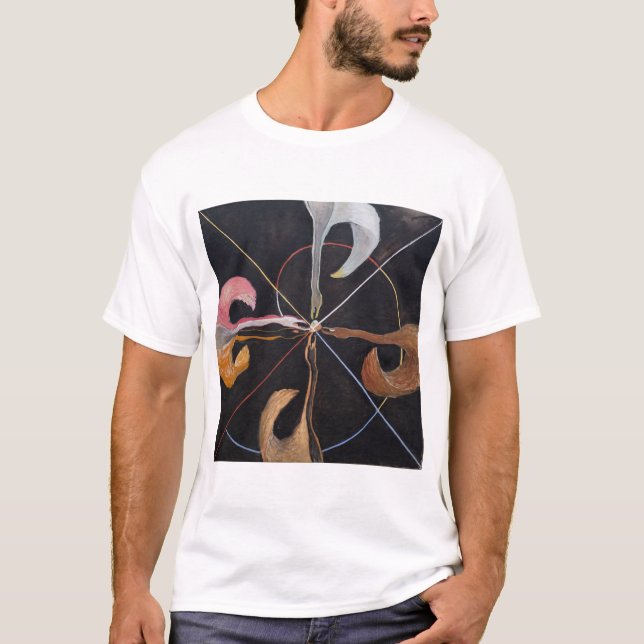 Camiseta Hilma Af Klint, The Swan No.7, Abstrato Art (Frente)