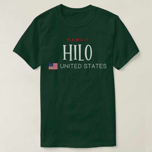 Camiseta Hilo Hawaii Estados Unidos TShirt 1 (Frente do Design)