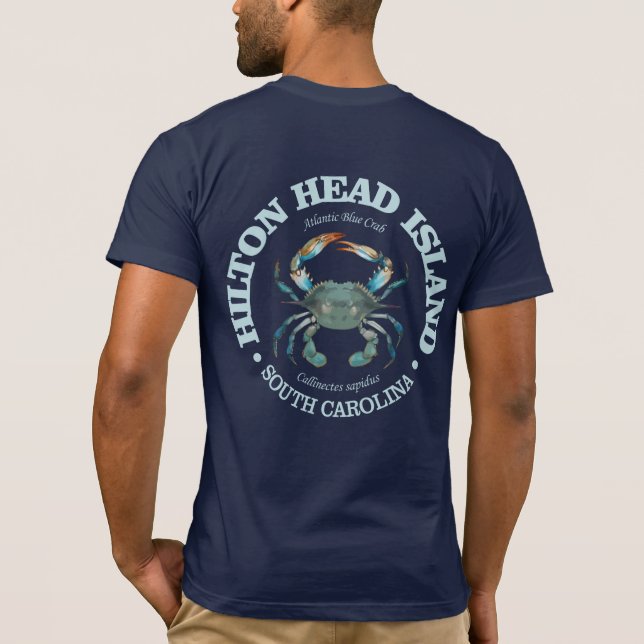 Camiseta Hilton Head (caranguejo azul) (Verso)