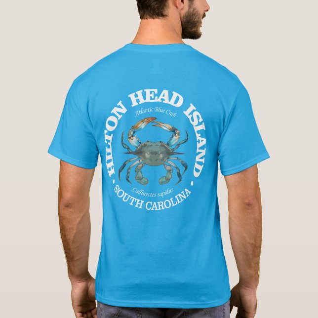 Camiseta Hilton Head (caranguejo azul) (Verso)
