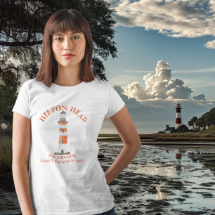 Camiseta Hilton Head Island Lighthouse Harbor Town Family