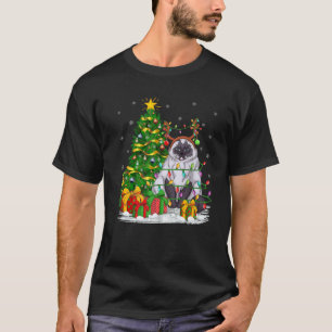 Camiseta Himalaia Cat Lover Xmas Iluminação Himalaia Cat