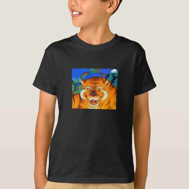 Camiseta Himalaia Tigre, Tibete, Selva / Arte Antiga (Frente)