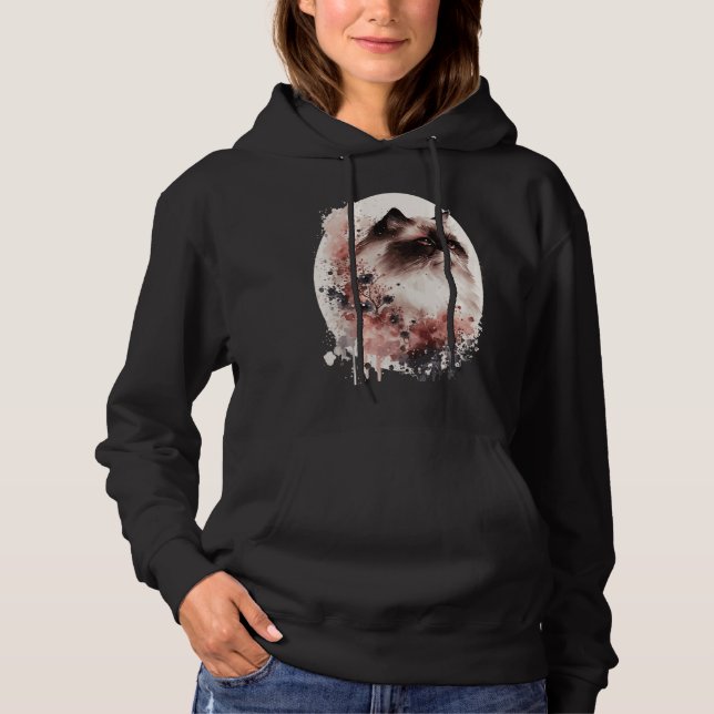 Camiseta Himalayan Cat Cherry Blossom Japanese Sakura (Frente)