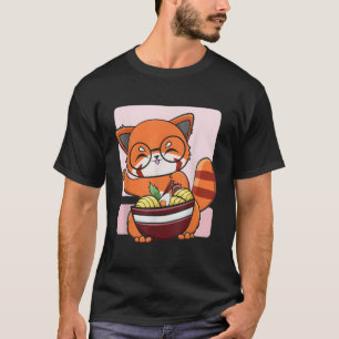Camiseta Himalayan Red Panda Ra I Love Ra Japonês Noodles