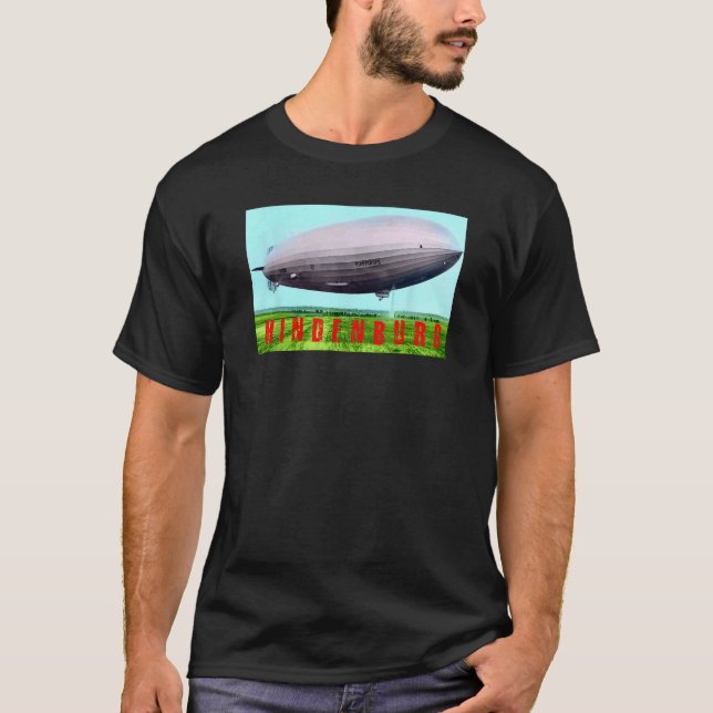 Camiseta Hindenburg Zeppelin Dirigível Vintage (Frente)