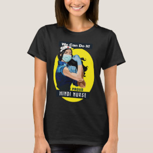 Camiseta Hindi Proud Trabalhador da Frontline Rosie Riveter