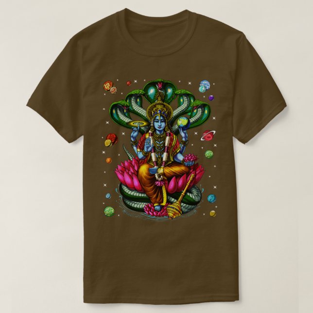 Camiseta Hindu Deus Vishnu (Frente do Design)