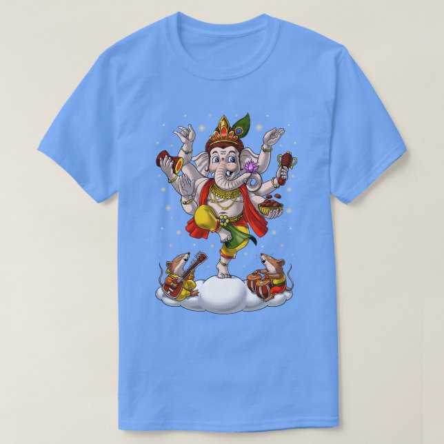 Camiseta Hindu Elephant Deity Ganesha (Frente do Design)