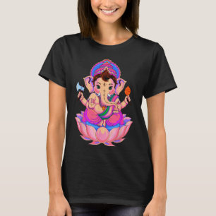 Camiseta Hindu Ganesha Puja Elefante Deus Índia Meditação Y