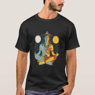 Camiseta Hindu Lord Shiva Statue Divine Meditation Figurine