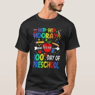 Camiseta Hip Hip Hooray É o centenário do chá de pré-escola