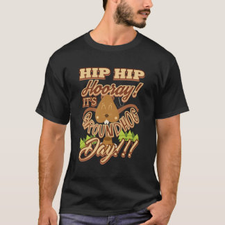 Camiseta Hip Hip Hooray É O Dia Da Marmota