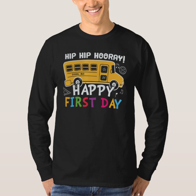 Camiseta Hip Hip Hooray Feliz 1º Dia Grau 5 (Frente)
