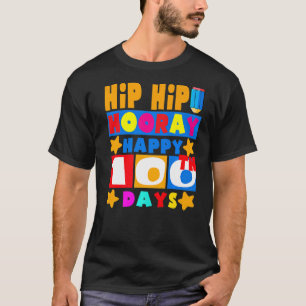 Camiseta Hip Hip Hooray Feliz 100º Dia De Professora