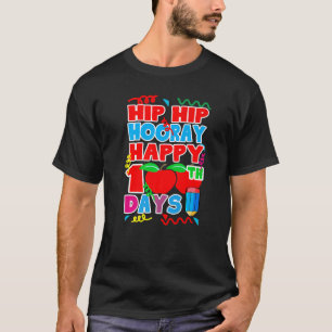 Camiseta Hip Hip Hooray Feliz 100º Dia De Professora