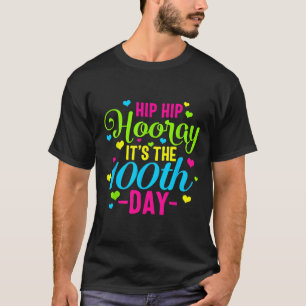 Camiseta Hip Hooray É 100º Dia de Ensino Mais Inteligente