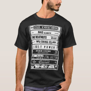 Camiseta Hip Hop Cassettes Rap da Antiga Escola
