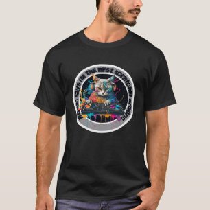 Camiseta Hip Hop Cat Fones de ouvido DJ Música Virar Mesa L