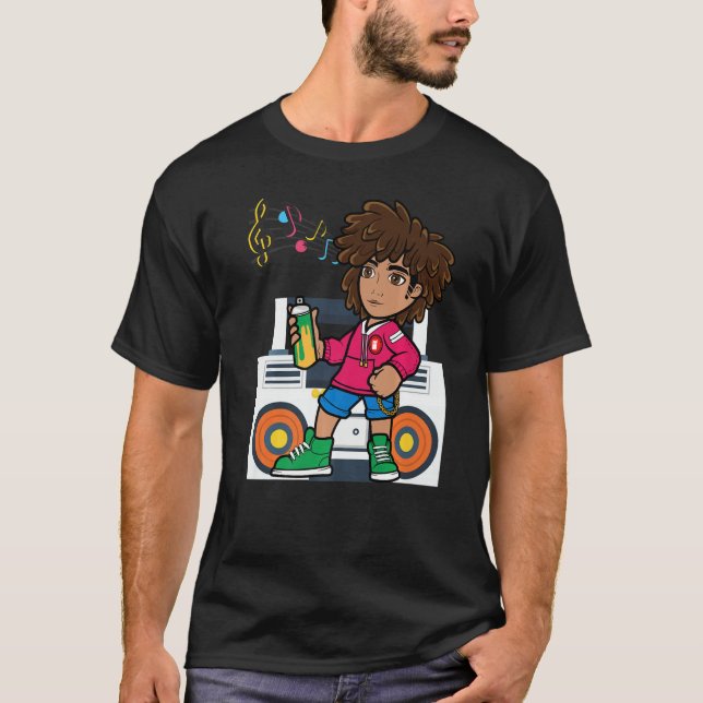 Camiseta Hip Hop Dancing Break Dance Primavera Summer Stree (Frente)