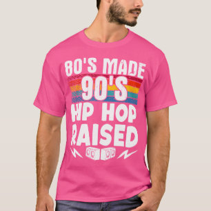 Camiseta Hip Hop Do anos 80 90 Aumentado