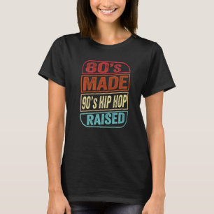 Camiseta Hip Hop dos anos 80 criado eu amo Hip Hop dos anos