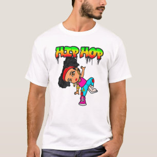 Camiseta Hip Hop É Meu Jam Rap Música Dançando Melanin B