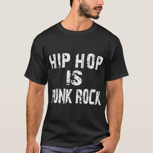 Camiseta Hip Hop é punk rock (Frente)