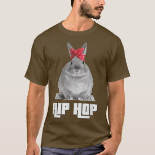 Camiseta Hip Hop Gangsta Bunny Rabbit Páscoa T com Red Ba
