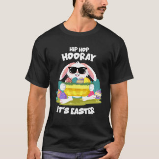 Camiseta Hip Hop Hooray Easter Bunny Egg Hunt Happy Spring 