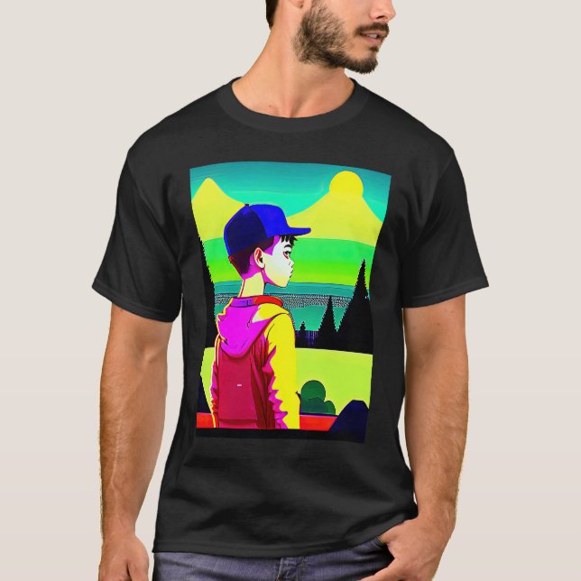 Camiseta Hip hop lo fi chillhop batidas lofi estética (Frente)