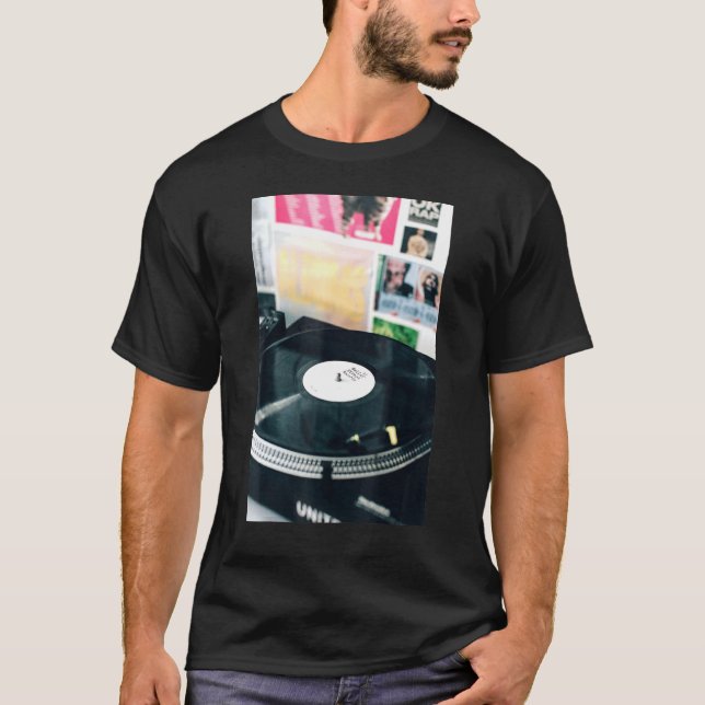 Camiseta Hip Hop Música DJ Vinyl Record (Frente)