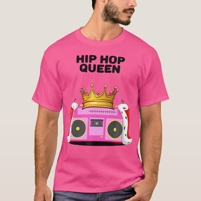 Camiseta Hip Hop Queen Girls Hip Hop Tshirt Womens Hip Ho (Frente)