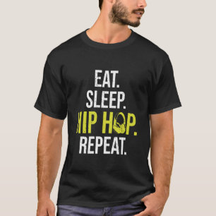 Camiseta Hip Hop Repete Antigo Rapper de Hip Hop Escola de 