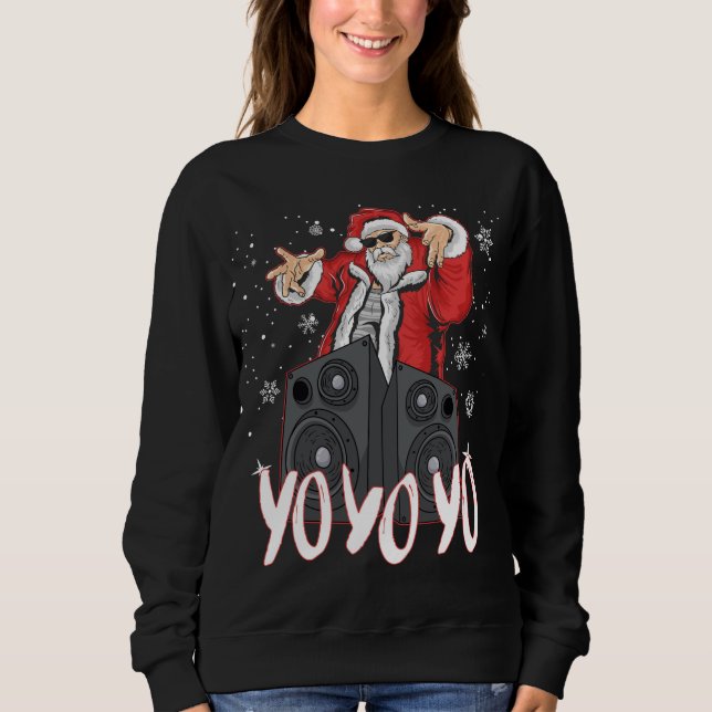 Camiseta Hip Hop Santa Claus Gangster Rap Natal Yo Y (Frente)