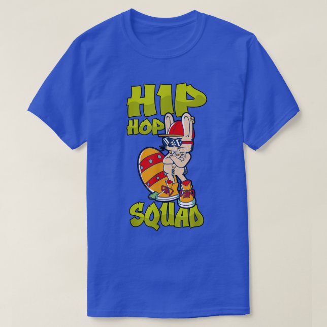 Camiseta Hip Hop Squad Retro Bunny Old School Rap (Frente do Design)