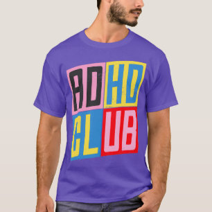 Camiseta Hiperatividade do Défice de Atenção do Clube ADHD