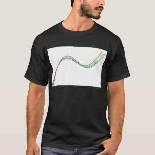 Camiseta hipérbole arco-íris