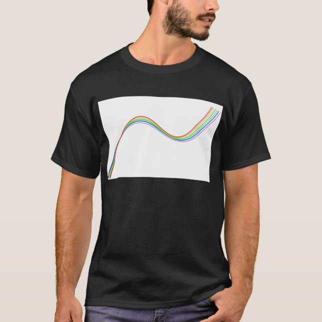 Camiseta hipérbole arco-íris (Frente)