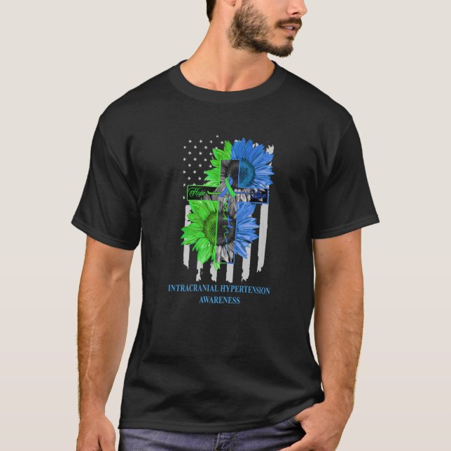 Camiseta Hipertensão Intracraniana Sensibilização dos EUA S (Frente)