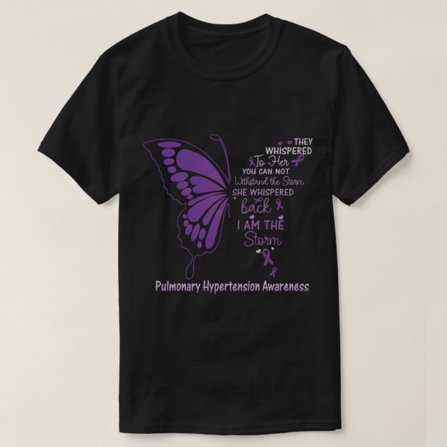 Camiseta Hipertensão pulmonar Eu sou a Tempestade (Frente do Design)