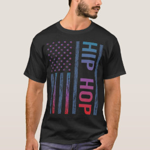 Camiseta Hiphop Hip Hop de Sinalizador de Gradação