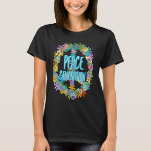 Camiseta Hipie Peace Flower Colorful Concert