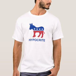 Camiseta Hipócrita do asno de Democrata