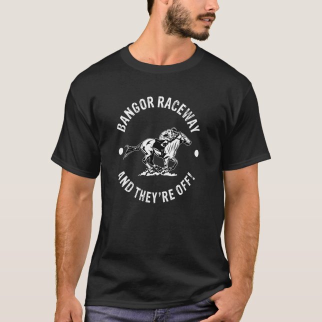 Camiseta Hipódromo Bangor Raceway Corrida de Cavalos Equest (Frente)